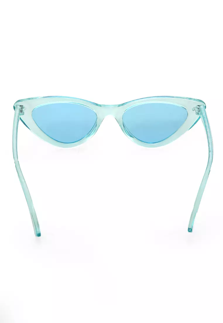 Ulrico Kacamata Fashion Anak Unisex Cat Eye Children's Glasses Cute Design Material Plastic ORIGINAL - Blue