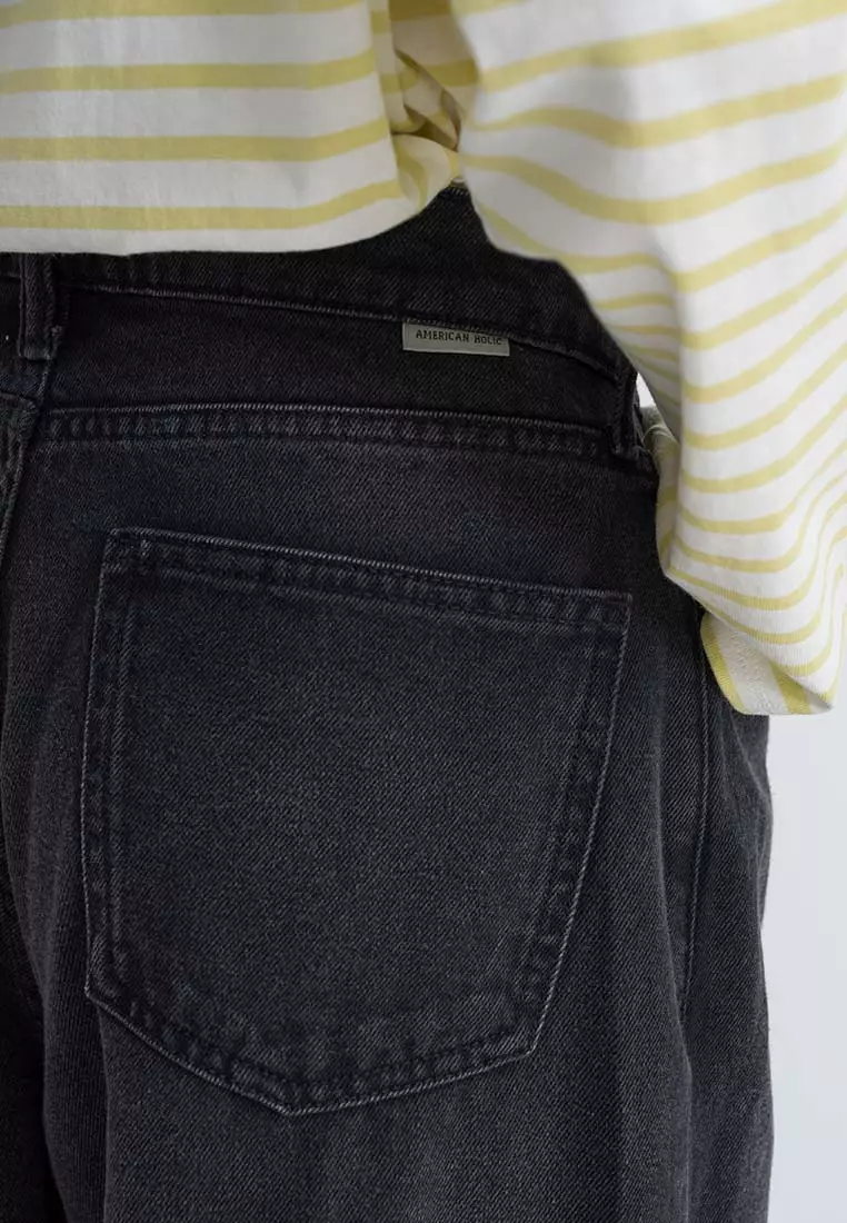 American Holic - Kakogawa Tucked Wide Denim Pants