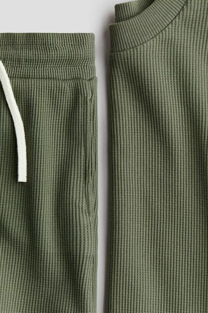 2-piece waffled cotton set