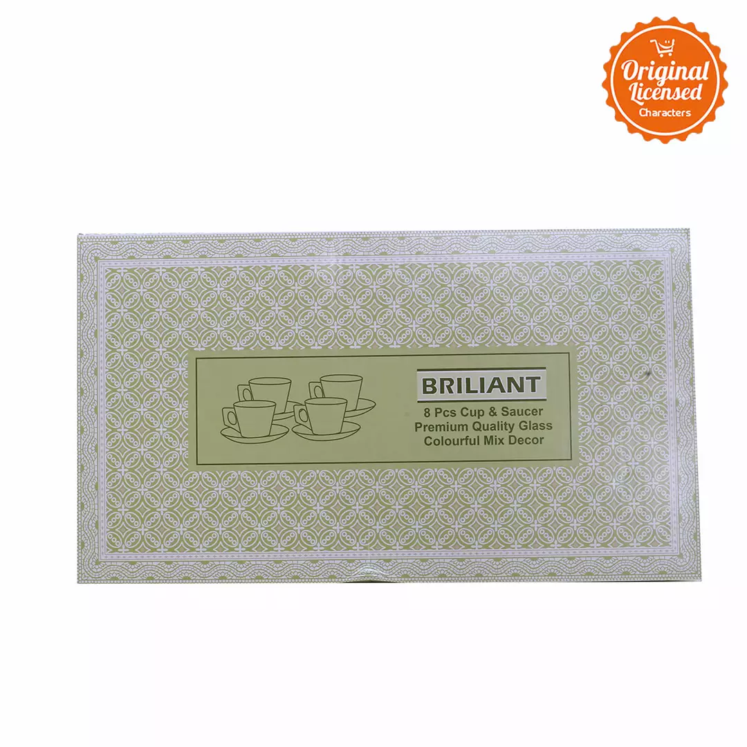 Briliant 8pcs Cup and Saucer Set Summer Pink Rose E