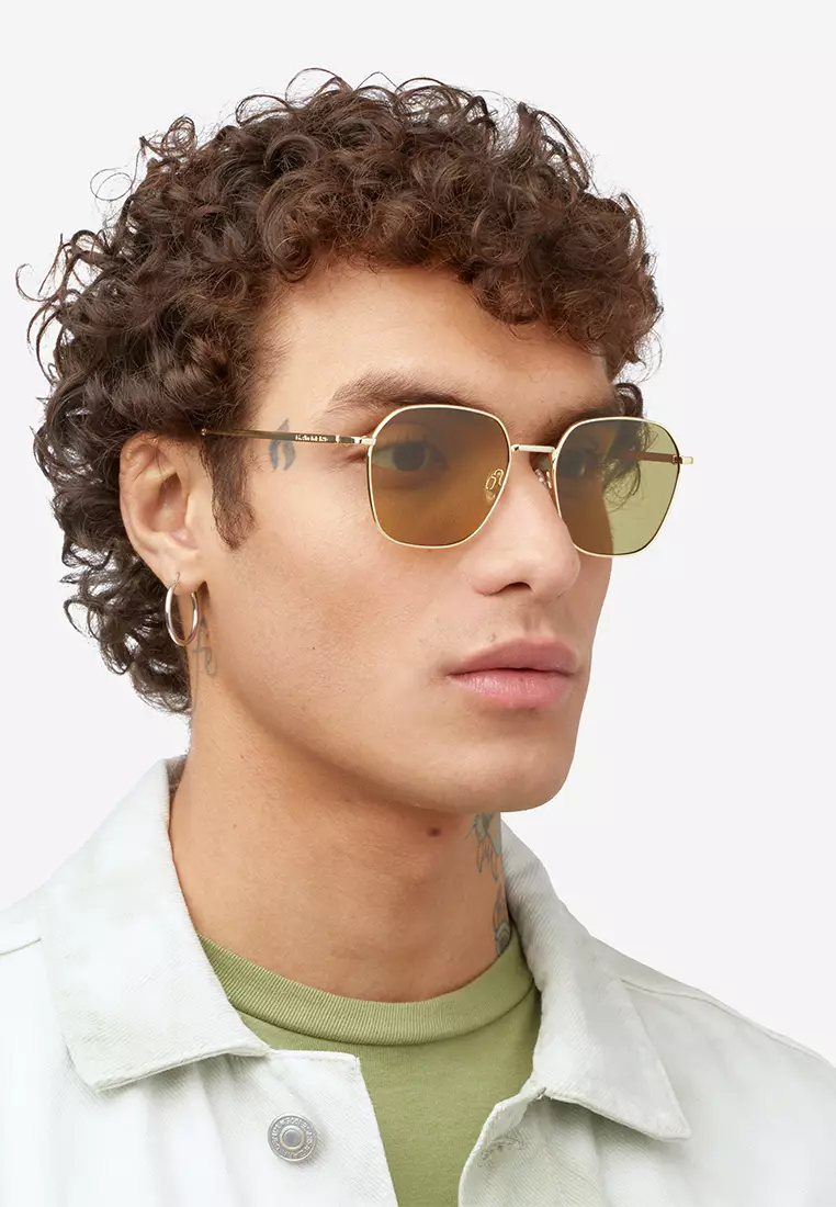 HAWKERS Gold Matcha RISE Sunglasses for Men and Women, Unisex. Official Product designed in Spain