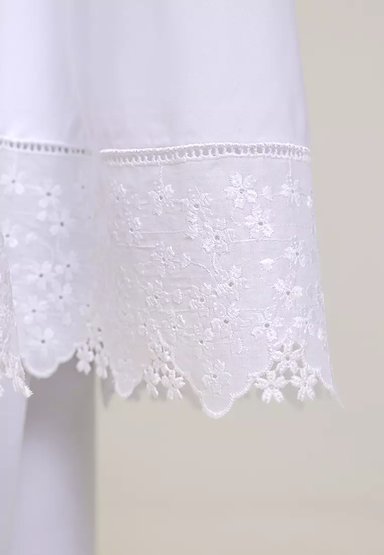 Siti Khadijah Telekung Signature Sakura in White