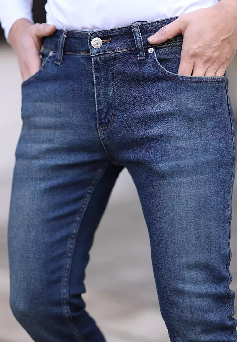 Dark Navy Regular Flexible Fabric Jeans TMNSS25JE00001