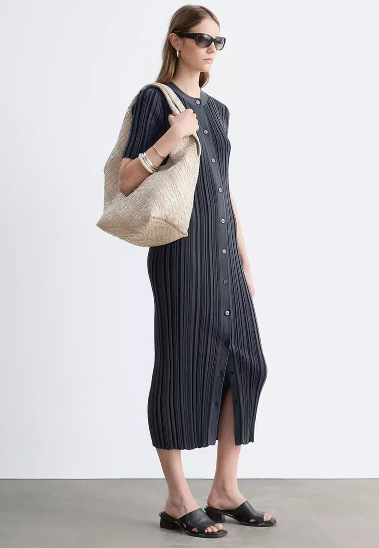 Braided Leather Tote Bag