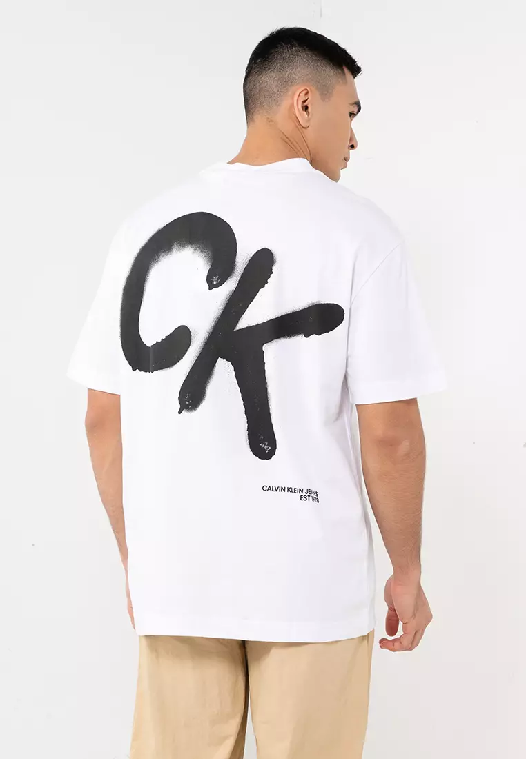 T-shirts Calvin Klein Jeans Future Fade Slogan Short Sleeve Tee