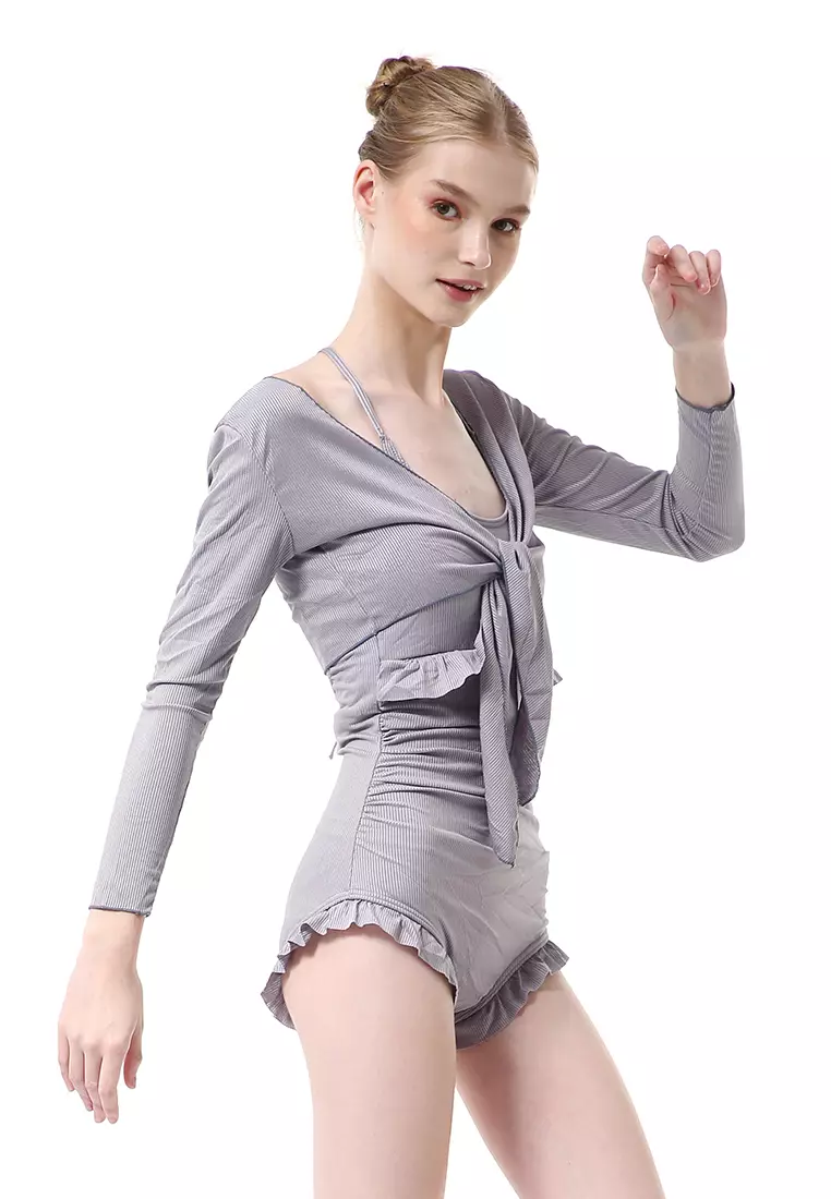 Safrina Baju Renang Wanita Modelan Tanktop Premium Quality - Gray