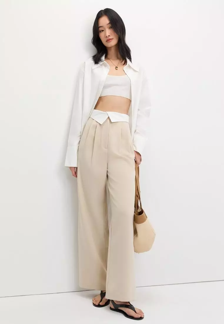 Folded Waistband Pants
