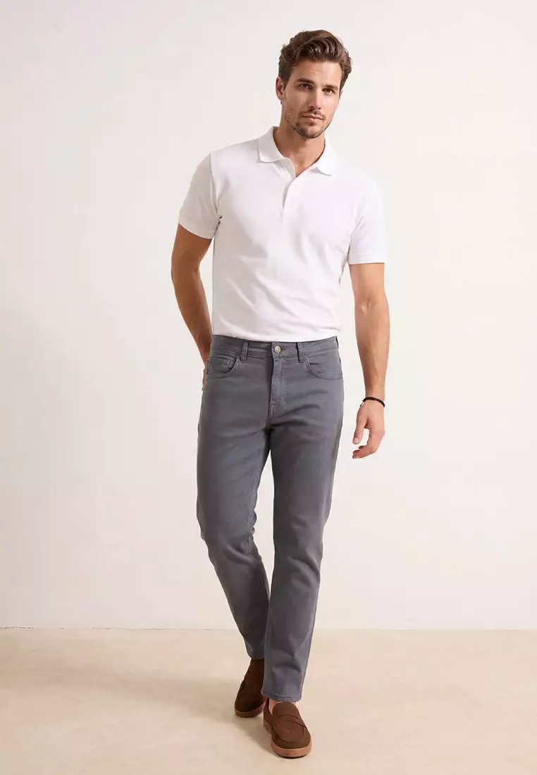 Straight Cut Denim Jeans