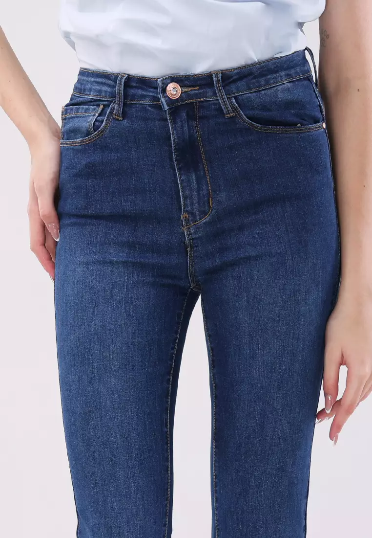 Denim Long Pants Flare Ladies