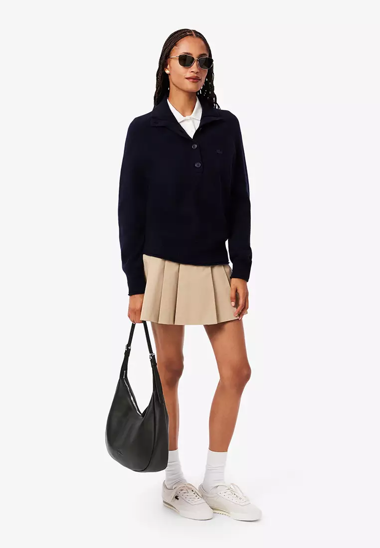 City Court Grain Leather Hobo Bag