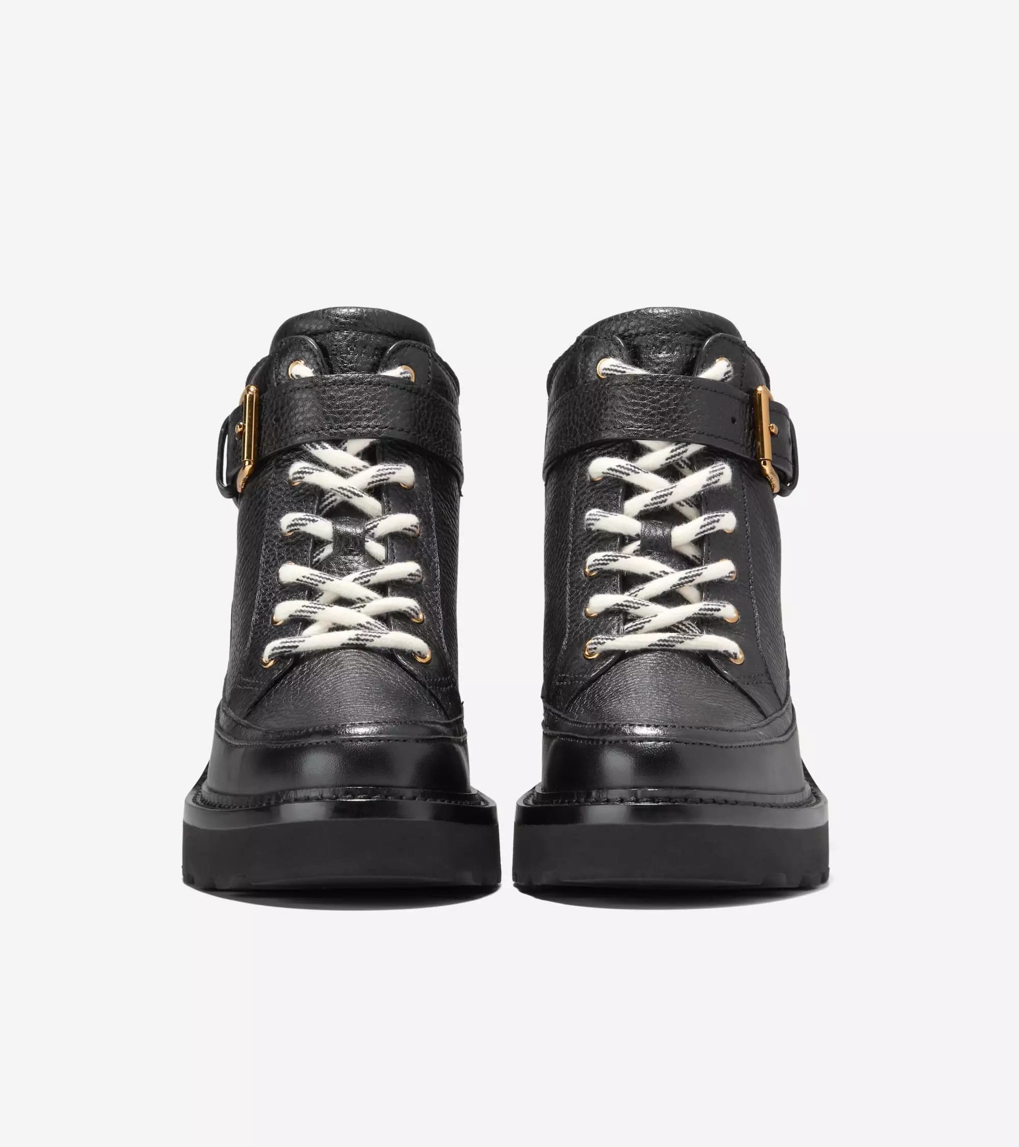 Cole Haan Women Shibley Waterproof Lace Up Booties - Sepatu Wanita (Black)
