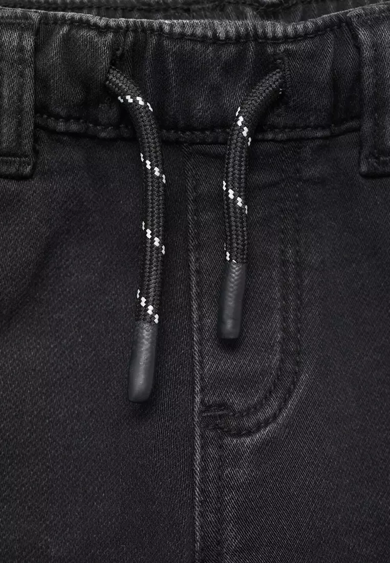 Straight Jeans With Drawstring