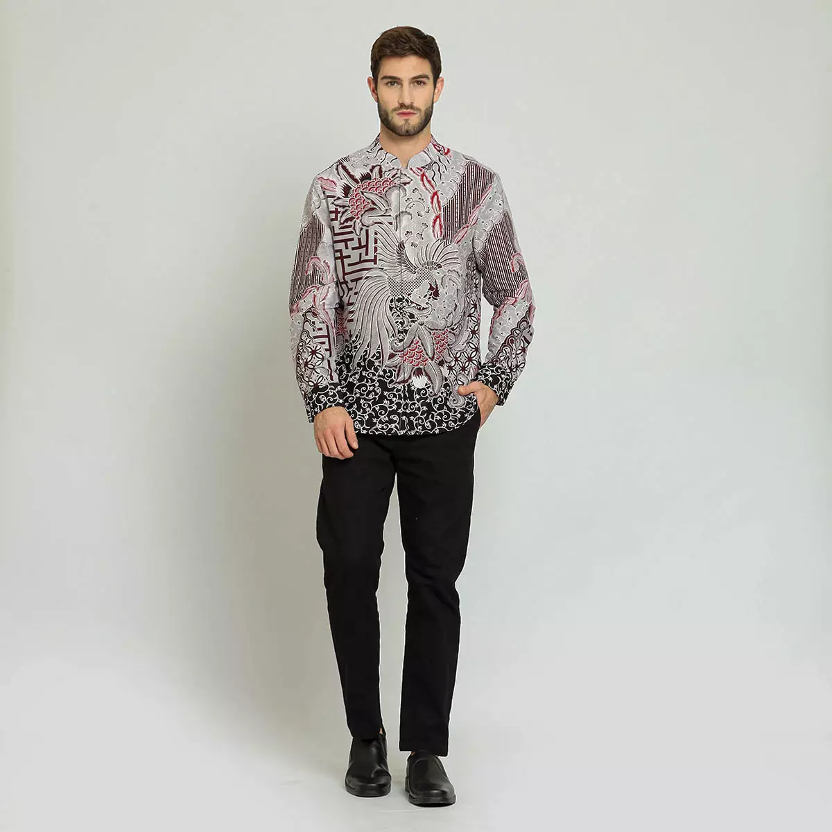 My Aksa Batik Pria Kemeja Koko Panjang Furing Jeremy Jessica