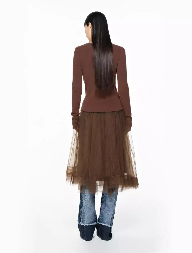 Midi waist skirt