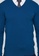 Sisley blue V-neck Knitted Sweater 5B2A5AA38E035AGS_4