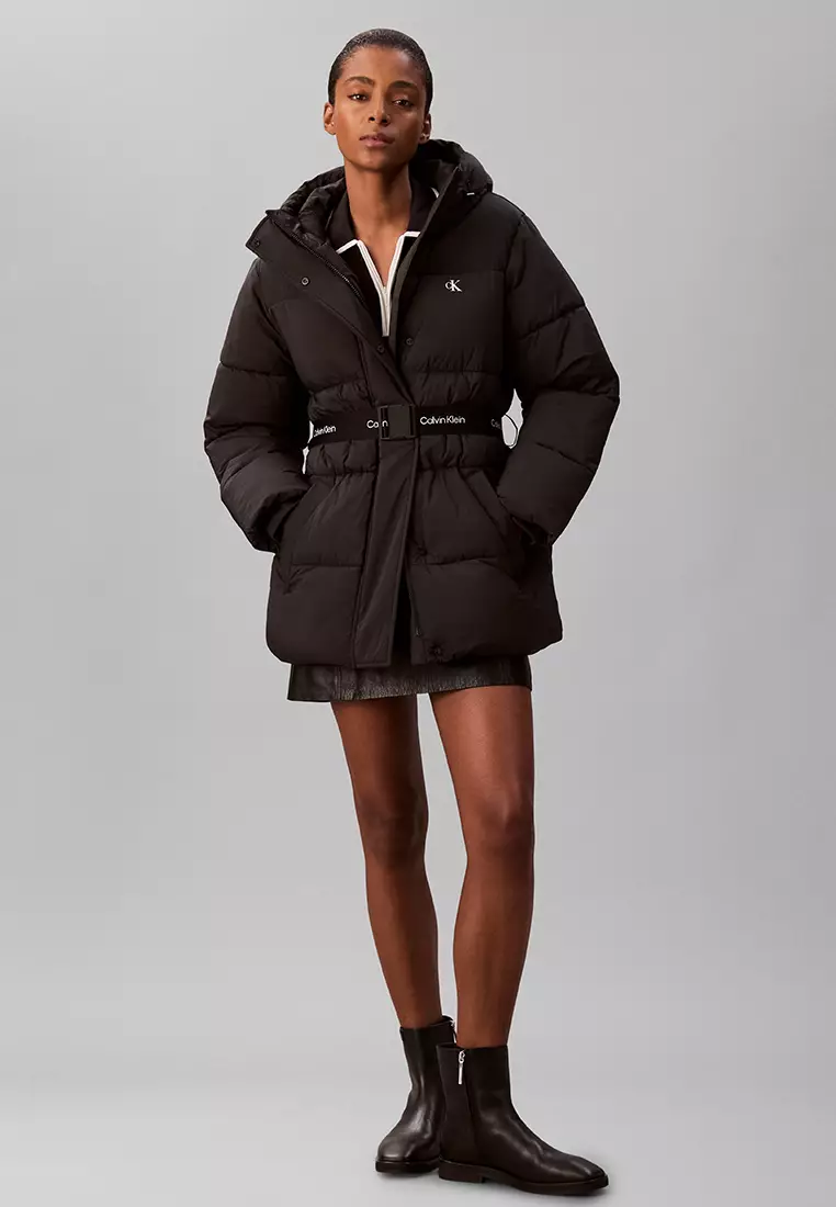 Belted Midweight Puffer Jacket - Calvin Klein Jeans