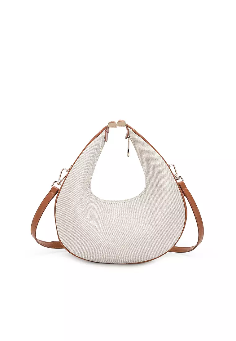 Women's Top Handle Bag / Sling Bag / Crossbody Bag / Shoulder Bag (Tas Tangan Wanita / Tas Selempang Wanita / Tas Bahu Wanita) - Putih