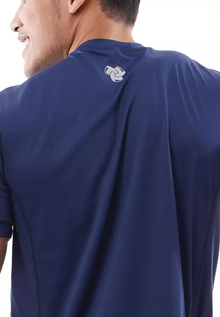 Tiento Kaos Dry Fit Men Navy Baju Olahraga Lari Pria