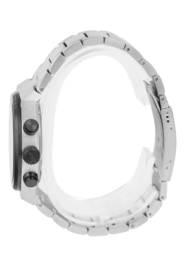 Expedition EXP 6850 MCBTBGN - Jam Tangan Analog Pria - Silver Green Dial - Stainless Steel