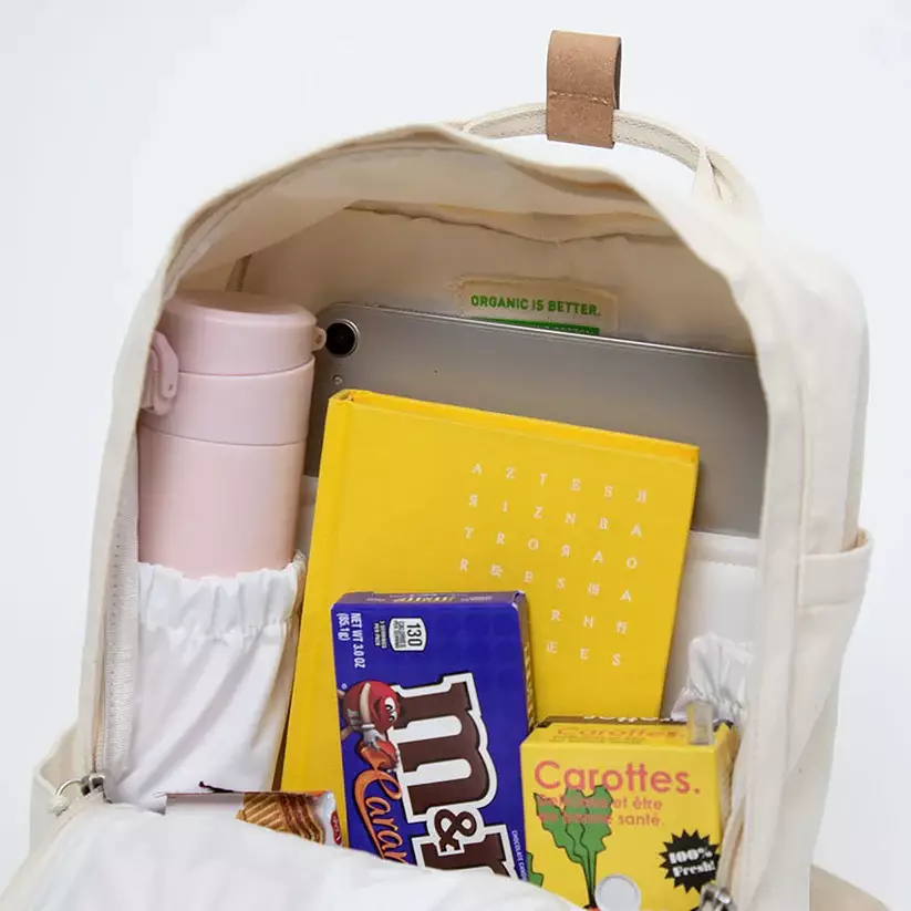 Doughnut Macaroon Mini Organic Cotton Series Backpack Beige D124OC-0011-F