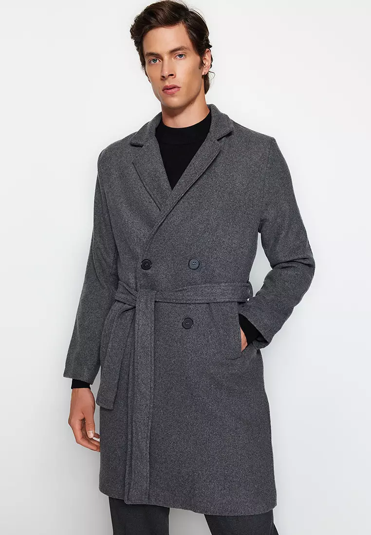 Men's Regular Fit Long Coat