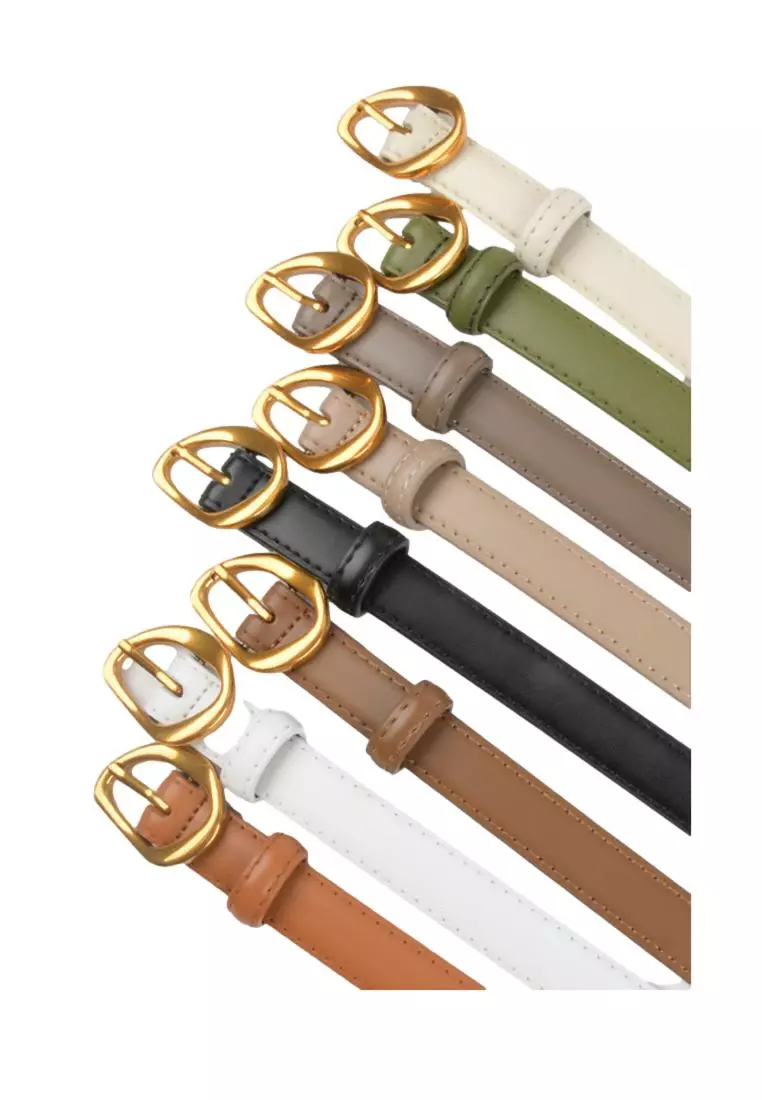 Gold leather belt ladies online