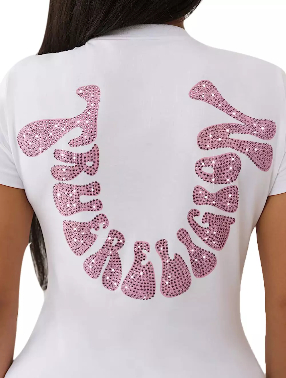 True Religion - Women T-Shirts  - CRYSTAL HS CREW TEE - White