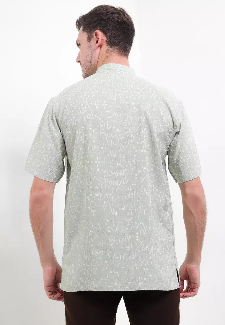 Padma Nara Hijau Lengan Pendek Baju Koko