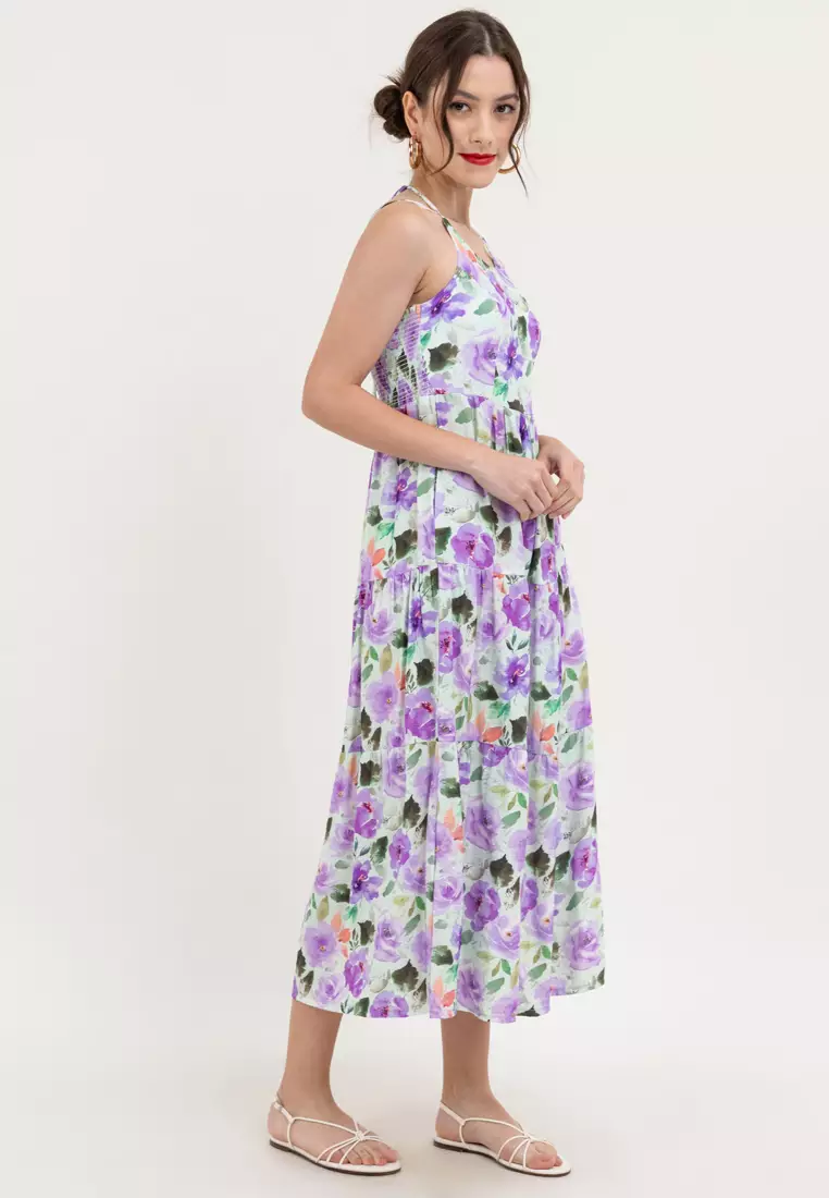 Lara Tie Back Tiered Dress