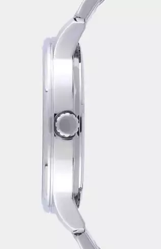 Jam Tangan Pria Vintage Alba AS9099 AS9099X1 Stainless Steel Silver Quartz Watches Brown Dial Silver Brown Color