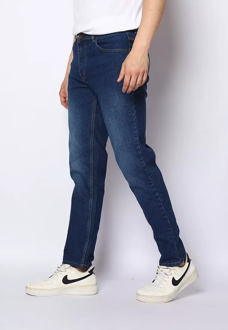 2nd RED Jeans Slim Fit Dared Spray Biru Navy 132504