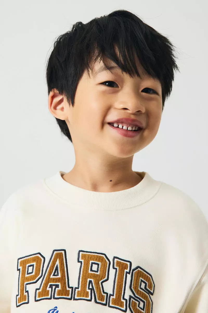 Printed crew-neck sweatshirt