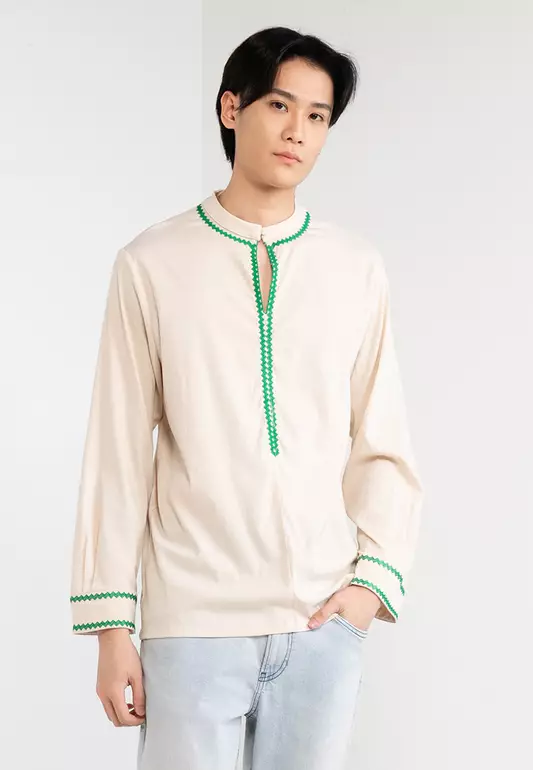 Men’s Collar Embroidered Shirt