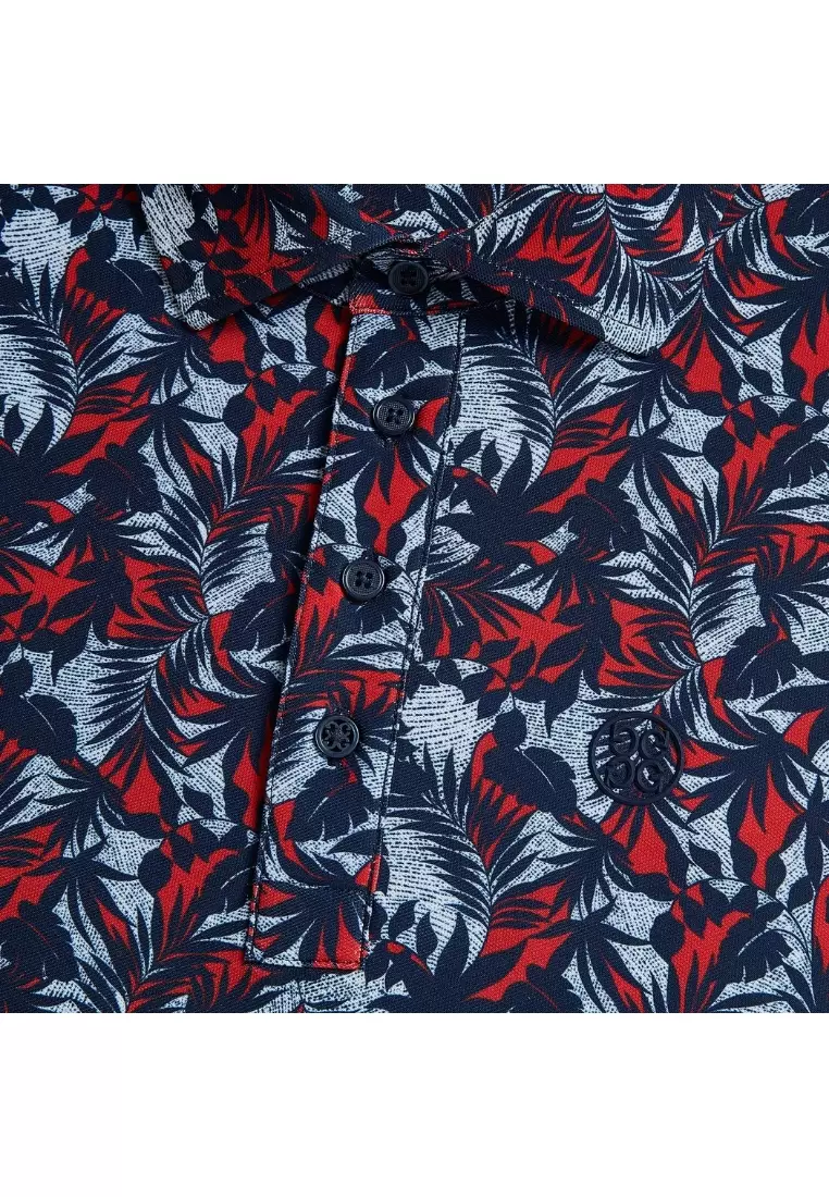 Men's Floral Tech Piqué Slim Fit Polo