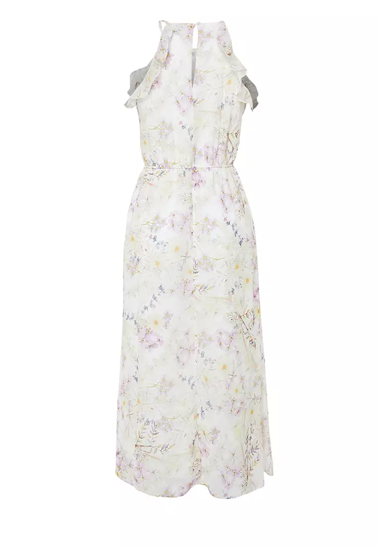 Floral Pattern Midi Dress