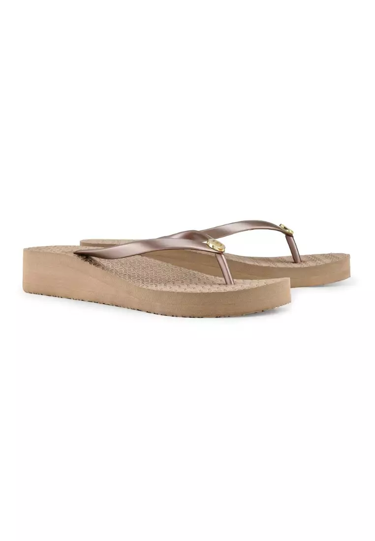 Buy Buttonscarves Signature Flatform Flip Flop Latte Online
