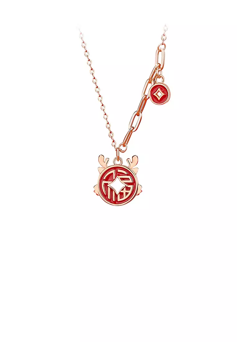 Chinese gold coin pendant on sale