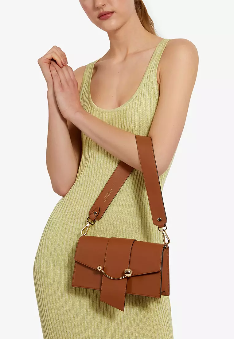 Mini Crescent Leather Shoulder Bag