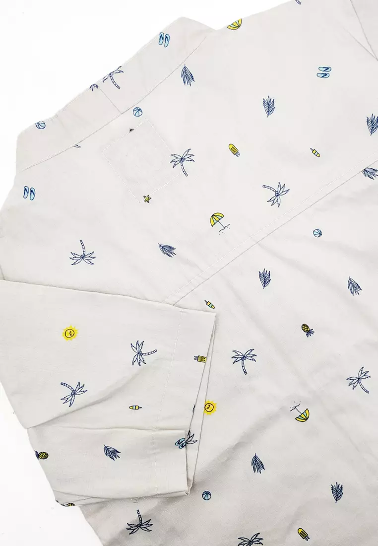 Wakakids Kemeja Anak Laki Laki Usia 6 Tahun Hingga 9 Tahun Atasan Baju Kerah Shanghai Mandarin Collar Shirt Pattern Summer 4332 Vensk