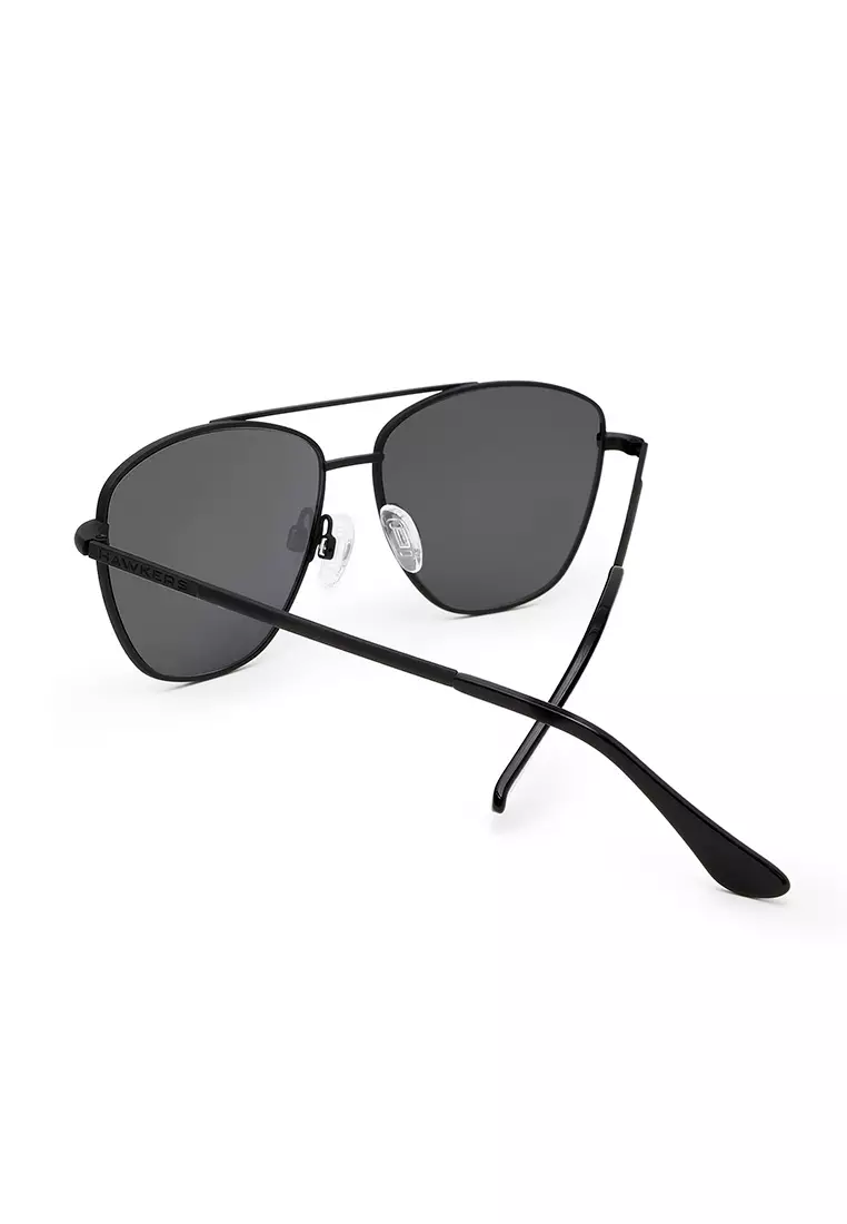 HAWKERS POLARIZED Black Dark LAX Sunglasses for Men and Women, Unisex. UV400 Protection. Official Product designed in Spain