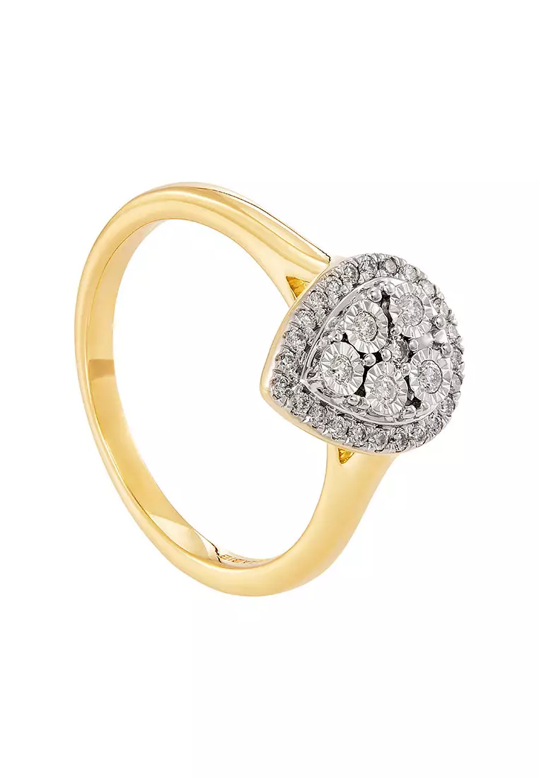 HABIB Cluster Round Diamond Ring in 375/9K Yellow Gold 269690624(YG)