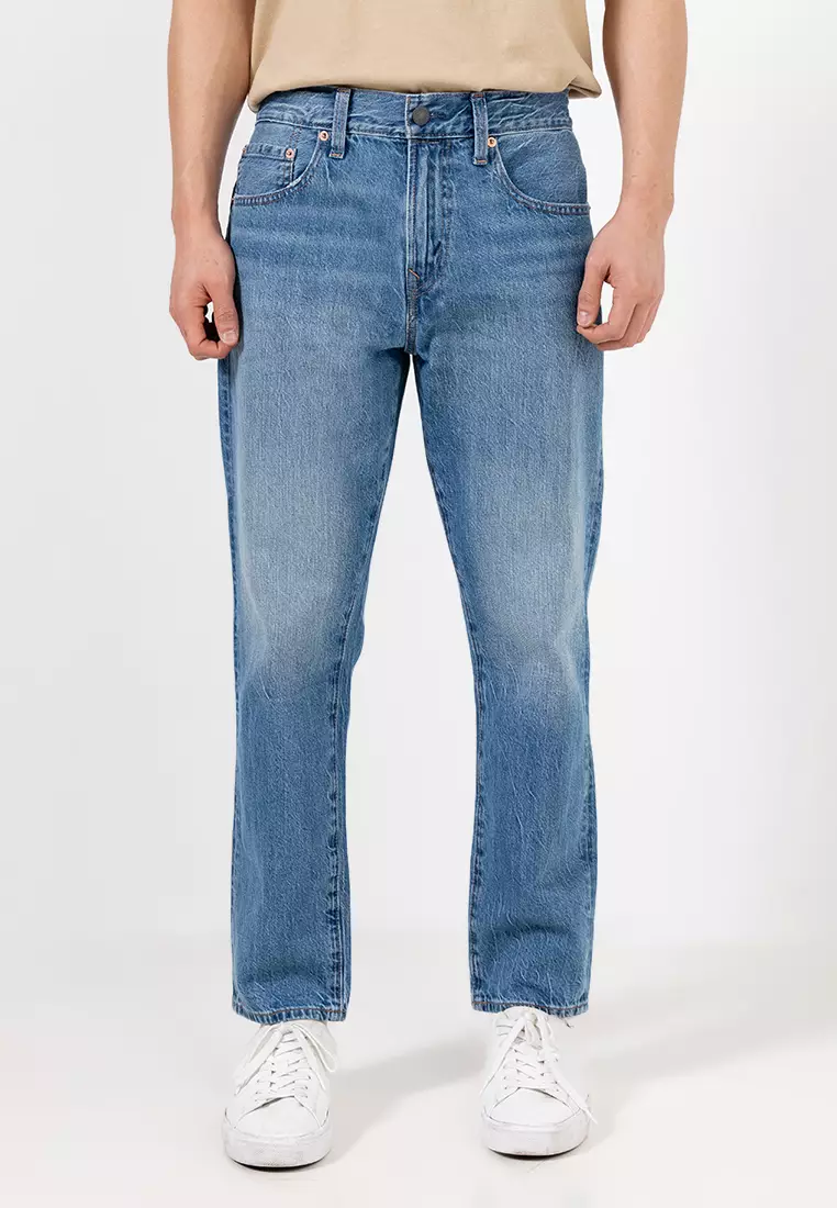 中度洗水運動直筒牛仔褲