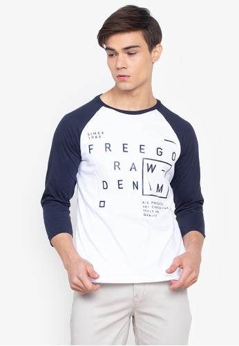 blue raglan t shirt