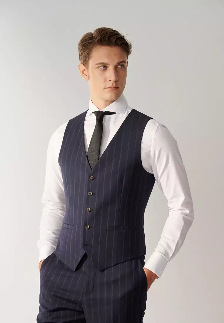 白色紋理修身版襯衫