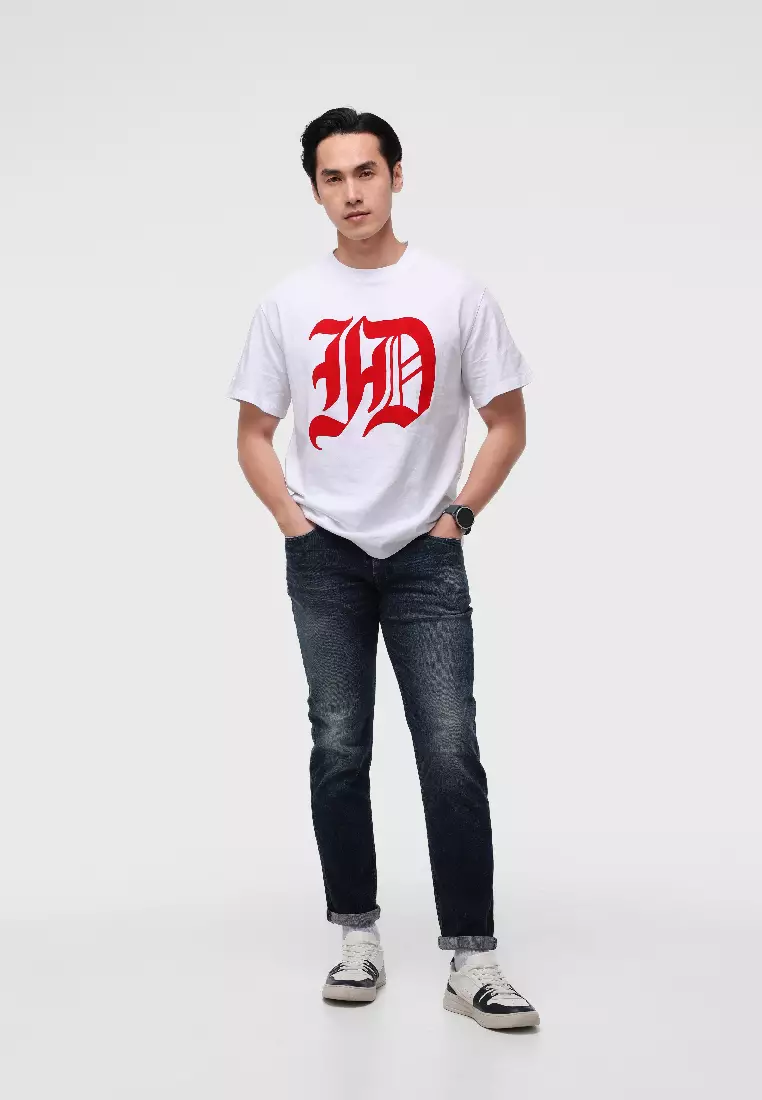 MANZONE - Kaos Lengan Pendek Pria Id Wira Relaxed Fit - White Colour White