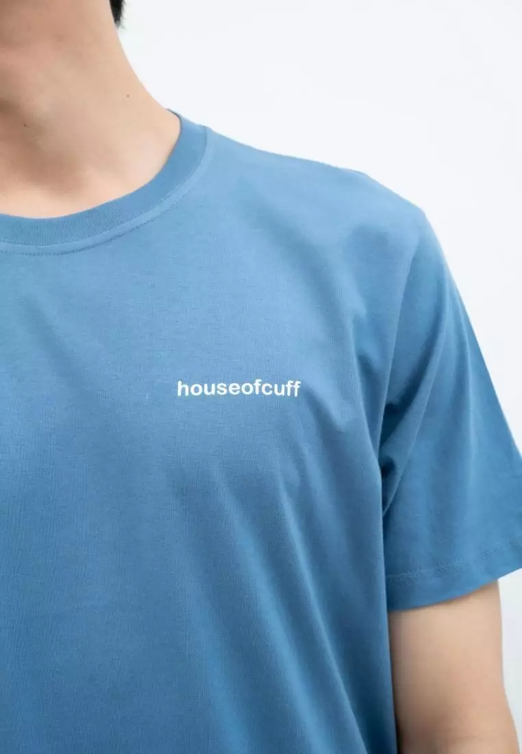 Houseofcuff T-shirt Kaos Polos Pendek Steel Blue Tersedia Size S - 4XL