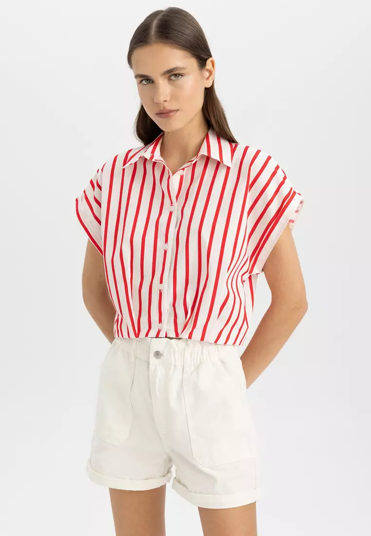 Striped Crop Shirt