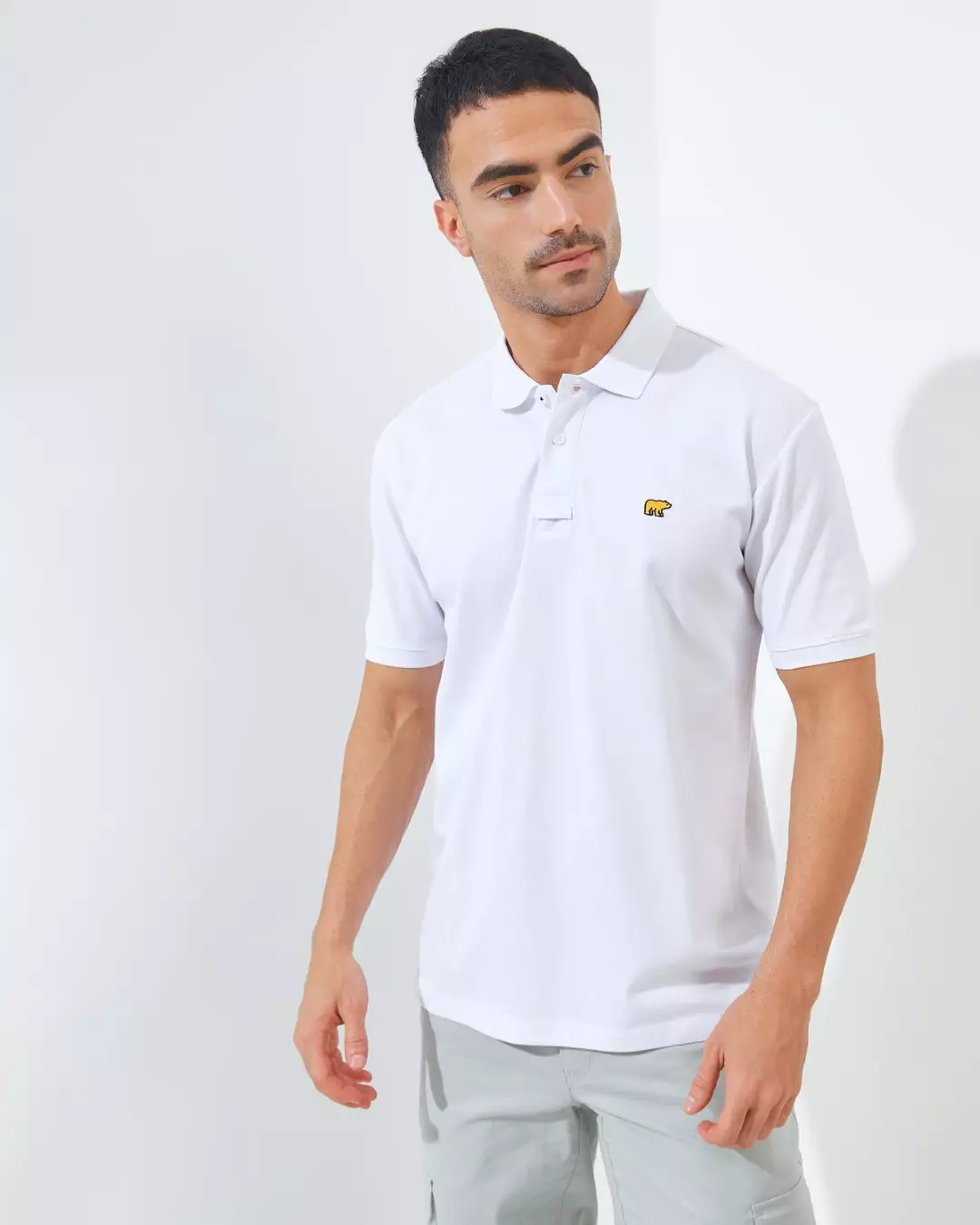 Jack Nicklaus Luther Polo Shirt Pria Regular Fit Putih Colour White