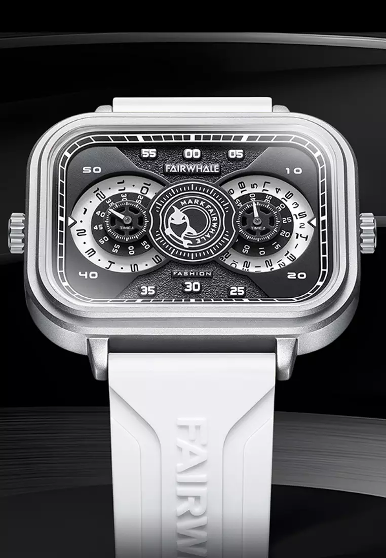 Unisex Alloy Quartz Watch, 45mm, Rubber Strap