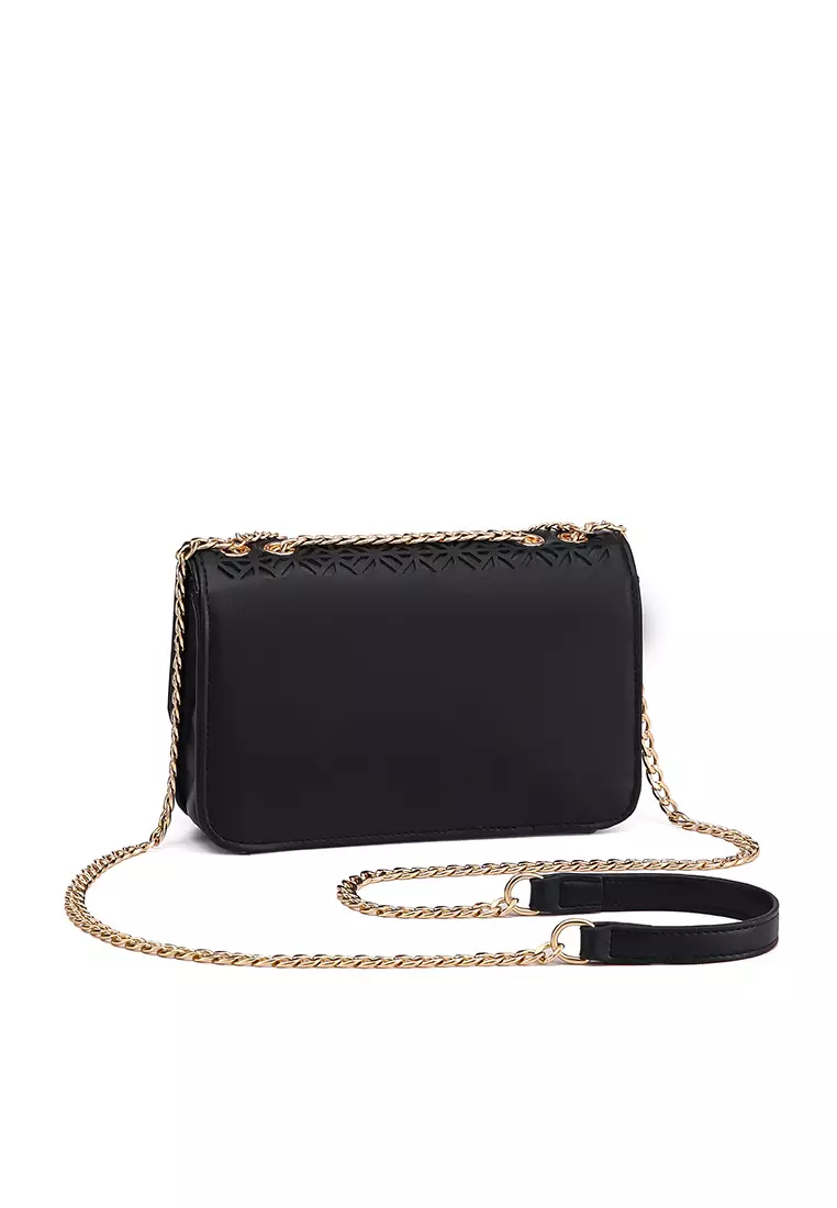 GYKACO HANSOO Black - Tas Wanita Sling Bag - Fashion Top Handle Bag (Import)